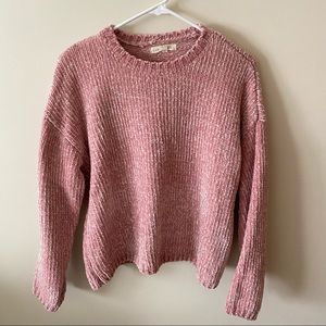 LA Hearts Pink Chenille Sweater